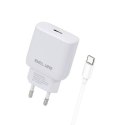 Beline Ładowarka sieciowa 25W GaN USB-C + kabel USB-C, biała