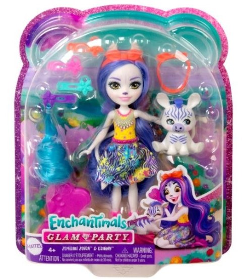 Mattel Lalka Deluxe Enchantimals Zebra