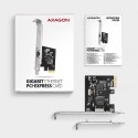 AXAGON PCEE-GRL Karta sieciowa PCIe 1x Gigabit Ethernet port RJ-45, chipset Realtek 8111L w. SP & LP