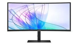 Samsung Monitor 34 cale ViewFinity S65VC VA 3440x1440 UWQHD 21:9 1xHDMI 1xDP 1xUSB-C (90W) 2xUSB 3.0 LAN (RJ45) 5ms HAS Webcam głośniki 