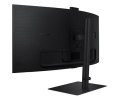 Samsung Monitor 34 cale ViewFinity S65VC VA 3440x1440 UWQHD 21:9 1xHDMI 1xDP 1xUSB-C (90W) 2xUSB 3.0 LAN (RJ45) 5ms HAS Webcam głośniki 