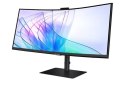 Samsung Monitor 34 cale ViewFinity S65VC VA 3440x1440 UWQHD 21:9 1xHDMI 1xDP 1xUSB-C (90W) 2xUSB 3.0 LAN (RJ45) 5ms HAS Webcam głośniki 