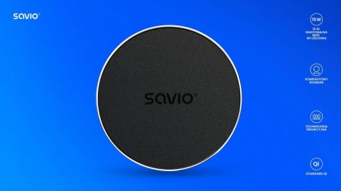 Savio Ładowarka bezprzewodowa indukcyjna Qi, USB-C, 15W, LA-08