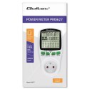 Qoltec Watomierz Licznik zużycia energii PM0627 z historią pomiaru | 3680W | 16A | LCD