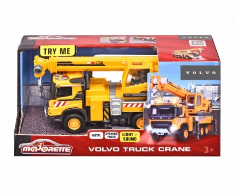 Dickie Pojazd Grand Volvo ciężarówka z dźwigiem, 22 cm