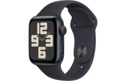 Apple Watch SE GPS + Cellular, 40mm Koperta z aluminium w kolorze północy z paskiem sportowym w kolorze północy - M/L