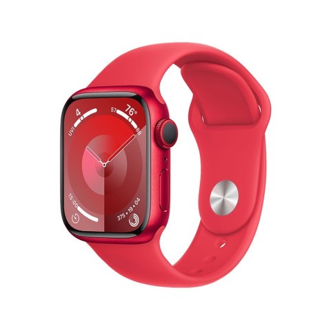 Apple Watch Series 9 GPS, 45mm Koperta z aluminium z edycji (PRODUCT)RED z paskiem sportowy z edycji (PRODUCT)RED - S/M