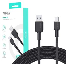 AUKEY CB-NAC2 nylonowy kabel USB C - USB A | 1.8m | 3A | 60W PD | 20V