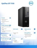 Dell Komputer Optiplex SFF Core i3-13100/8GB/256GB SSD/Integrated/No Wifi/Kb/Mouse/W11Pro