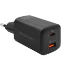 Qoltec Ładowarka sieciowa 65W GaN ULTRA | 5-20V | 2.25-3.25A | 1 x USB typ C PD | 1 x USB | Czarna