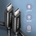 AXAGON BUCM4X-CM10AB Kabel USB-C - USB-C, USB4 Gen 3x2 1m, PD 240W, 8K HD, ALU, oplot Czarny