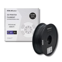 Qoltec Profesjonalny filament do druku 3D | PLA PRO | 1.75mm | 1kg | Czarny