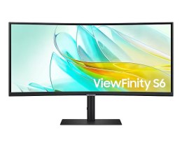 Samsung Monitor 34 cale ViewFinity S65UA VA 3440x1440 UWQHD 21:9 1xHDMI 1xDP 1xUSB-C(90W) 3xUSB 3.0 LAN (RJ45) 5ms 100Hz HAS+PIVOT zakrz