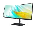 Samsung Monitor 34 cale ViewFinity S65UA VA 3440x1440 UWQHD 21:9 1xHDMI 1xDP 1xUSB-C(90W) 3xUSB 3.0 LAN (RJ45) 5ms 100Hz HAS+PIVOT zakrz