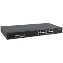 Intellinet Przełącznik Gigabit 16x 1000Mbps RJ45 PoE+ 220W Rack 19