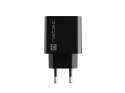 Natec Ładowarka sieciowa Ribera 1x USB-A + 1x USB-C 20W Czarna