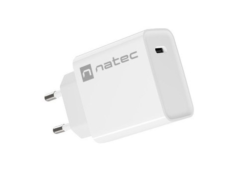 Natec Ładowarka sieciowa Ribera 1x USB-C 20W Biała