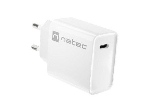 Natec Ładowarka sieciowa Ribera 1x USB-C 20W Biała