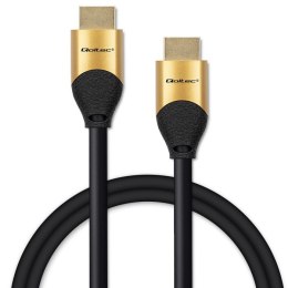 Qoltec Kabel HDMI v2.1 Ultra High Speed 8K | 60Hz | 28AWG | 2m Złoty