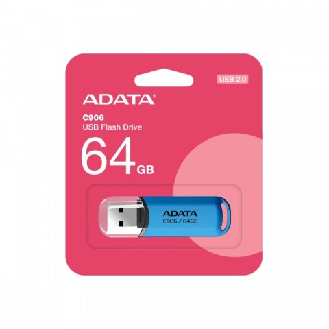 Adata Pendrive C906 64GB USB2.0 niebieski