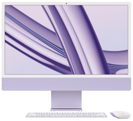 Apple IMac 24 cale: M3 8/10, 8GB, 256GB - Fioletowy