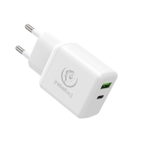 Rebeltec Ładowarka sieciowa dwa porty USB-C + USB-A H200 TURBO QC3.0 + PD20W