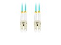 Lanberg Patchcord światłowodowy mm lc/upc-lc/upc duplex 3.0mm om3 50/125 0.5m aqua