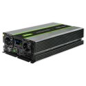 Qoltec Przetwornica napięcia Monolith | 3000W | 6000W | 24V na 230V | Czysty Sinus | LCD