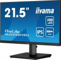 IIYAMA Monitor 21.5 cala ProLite XU2292HSU-B6 IPS,100Hz,FreeSync,SLIM,HDMI,DP,2x2W, 4xUSB(3.2),0.4ms