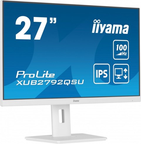 IIYAMA Monitor 27 cali ProLite XUB2792QSU-W6 IPS,QHD,HAS(150mm),100Hz,4xUSB3.2,SLIM