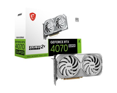 MSI Karta graficzna GeForce RTX 4070 SUPER 12G VENTUS 2X OC GDDRX6 192bit biała