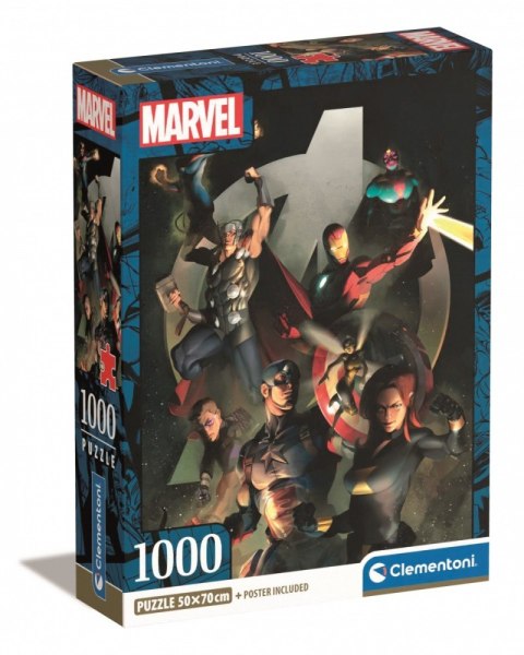 Clementoni Puzzle 1000 elementów Compact Marvel The Avengers