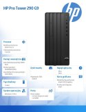 HP Inc. Komputer stacjonarny 290 Tower G9 i3-13100 256/8GB/DVDR/W11P 936J3EA