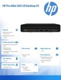 HP Inc. Komputer stacjonarny Pro Mini 260 G9 i3-1315U 512GB/8GB/W11P 936J2EA