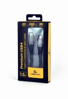 Gembird Kabel Premium USB-C Type 4 40 Gbps 240W 1.5M