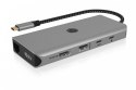 IcyBox Stacja dokująca IB-DK4061-CPD 12w1,2xHDMI, PD 100W