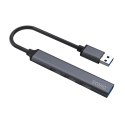 Savio Hub 4 porty USB-A - 3 x USB-A 2.0, 1 x USB-A 3.0, 5 Gbps, Aluminium, AK-70