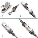 Qoltec Wtyk RJ45 beznarzędziowy STP | CAT6 | JACK PIN | T568B | T568A