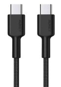 AUKEY CB-CD45 nylonowy kabel USB C - USB C | 0,9m | 3A | 60W PD | 20V