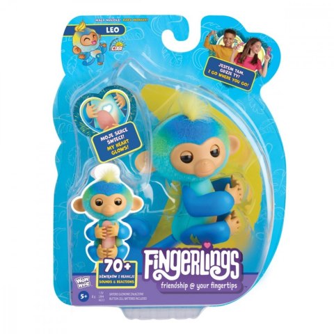 Cobi Figurka interaktywna Fingerlings Małpka Niebieska Leo