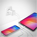 YENKEE Ładowarka sieciowa USB C 2x18W 3A Power delivery 3.0 QC3.0 Biała