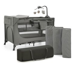 Kinderkraft Łóżeczko turystyczne JOY 2 DARK GREY + akcesoria