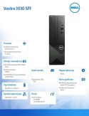 Dell Komputer Vostro 3030 SFF Win11Pro i3-14100/8GB/1TB SSD/Intel UHD 730/WLAN+BT/Kb/Mouse/3YPS