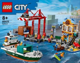 LEGO Klocki City 60422 Nadmorski port ze statkiem towarowym