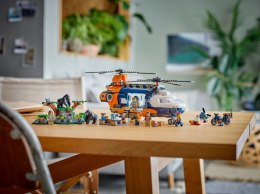 LEGO Klocki City 60437 Helikopter badaczy dżungli w bazie