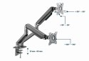 Gembird Ramię biurkowe na 2 monitory 17-32 cali 9kg szare