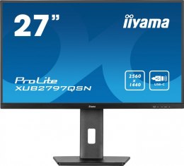 IIYAMA Monitor 27 cali XUB2797QSN-B1 IPS,QHD,USB-c Dock,HDMI /5y/