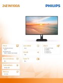 Philips Monitor 24E1N1100A IPS 23.8 cala 100Hz HDMI