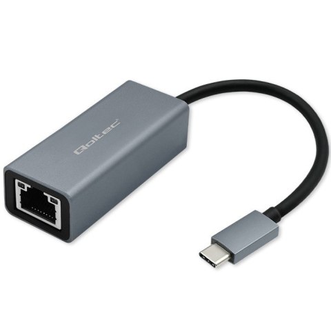 Qoltec Adapter USB-C na RJ45 Ethernet | 1000Mbps | Aluminiowa obudowa