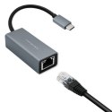 Qoltec Adapter USB-C na RJ45 Ethernet | 1000Mbps | Aluminiowa obudowa